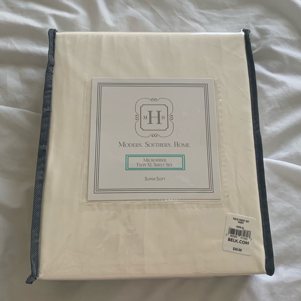 Belk’s Ivory Microfiber Twin XL Sheets